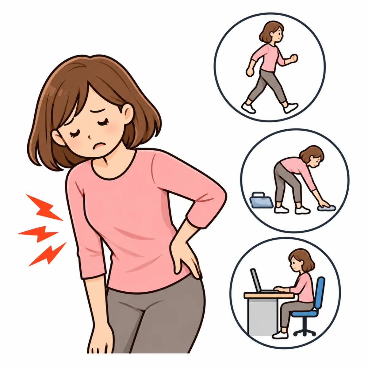 腰のイラスト
